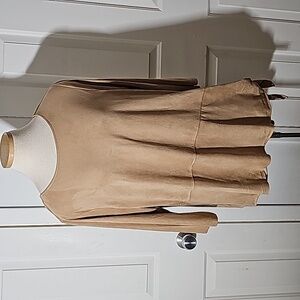 Travelers collection by‎ Chico. Tan top, size Chico's 3 (16). Suede like.